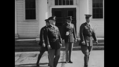 1920s - Major General William Smith and Lieutenant Colonel Edward Shinkle visit Stock Footage 82996085