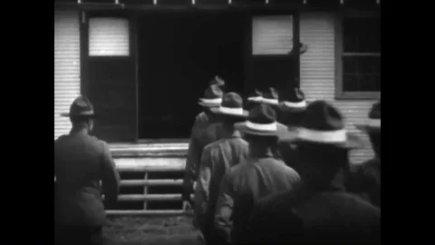 1920s - As part of basic training, US Army airmen learn about reconnaissance Video stock 88897074