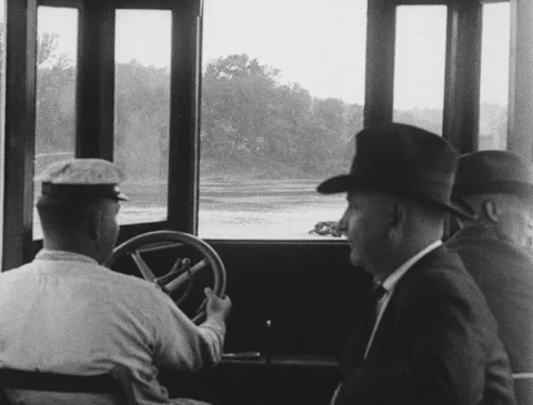 1920s - People on Boat, Lake Taneycomo Scenery Stock Footage 151451553