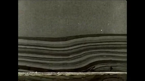 1920s A rendering that demonstrates the creation of anthracite beds. Stock Footage 95068733