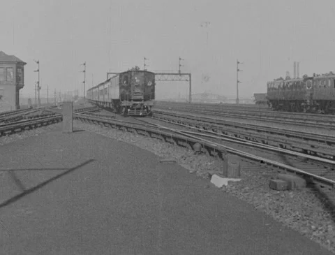1920s - Train in railyard Stock Footage 170523579