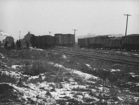 1920s - Train Yard Stock Footage 151191599