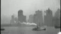 1920s TUG Steam BOATS NEW YORK CITY Waterfront Skyline Vintage Film Home Movie HD Footage