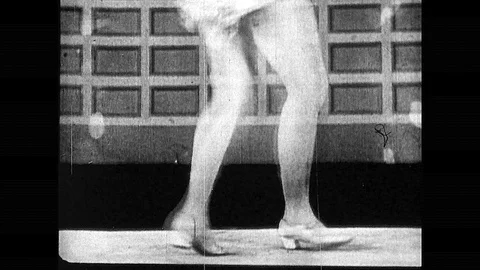 1920s: Woman's legs as she dances. Two women dancing together. Group of women Stock Footage