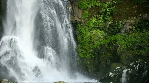 1920x1080 video - big tropical waterfall Stock Footage