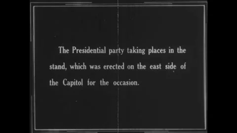 1921 - Chief Justice E.D. White swears in Warren G. Harding as the next Stock Footage 234416445