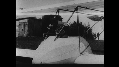 1922-Glider / Fokker / Wasserkuppe / Germany / 1922 Stock Footage