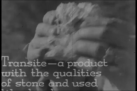 1922 - Sheets of transite are made at an asbestos factory. Stock Footage 99672291