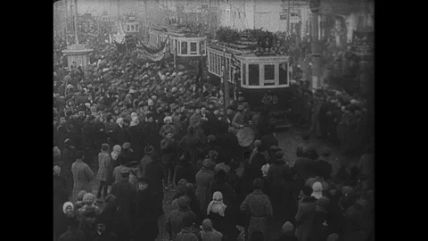 1923-Parade / Moscow / USSR / 1917 - 1923 Stock Footage
