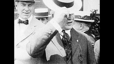 1923-Warren Harding / Greeting / USA / 1920 - 1923 Stock Footage