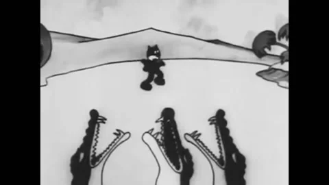 1925 - In this animated film, a cat gets... | Stock Video | Pond5