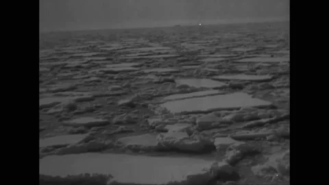 1925 - Excellent aerial view of ice floes off the coast of Greenland. Stock Footage 166829577