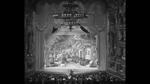 1925 - In this silent adaptation of the Phantom of the Opera, an opera singer Stock Footage 155800689