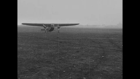 1926-Ford Trimotor / Propeller Plane / Spain / 1926 Stock Footage