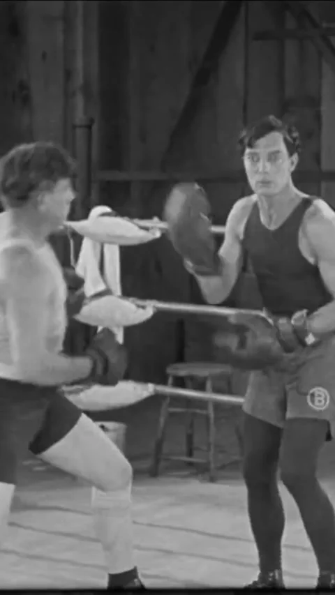 1926 - In this silent comedy, a hapless man (Buster Keaton) gets coached in Stock Footage 287568177