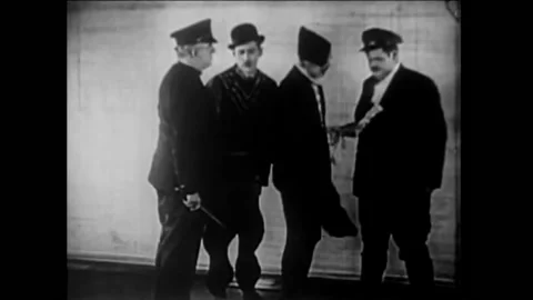 1926 - In this silent film, a cop interrupts a production of Romeo and Juliet to Stock Footage 203753801