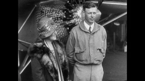 1927-Charles Lindbergh / New York City / 1927 Stock Footage