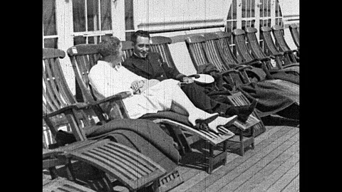 1927-Flight Pioneer / SS Leviathan / 1927 Stock Footage