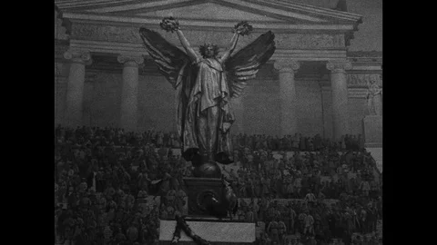 1927-Fresco / Panth_on de la Guerre / France / 1922 - 1927 Stock Footage