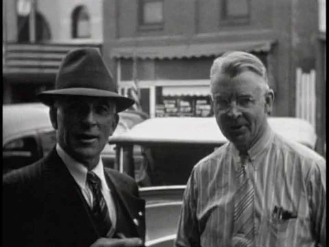 1928-A monkey and lion escape from their cages in a traveling circus, a male and Stock Footage 75763157