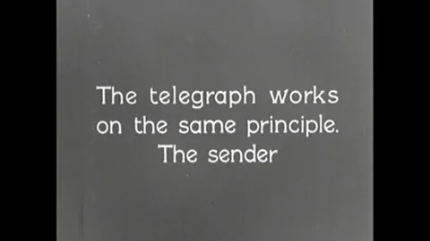 1928 - Receiver decodes Morse code over telegraph. Vídeos de archivo 152661034