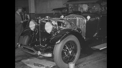 1928-Worker / Test / Car / 1928 스톡 동영상 77871449