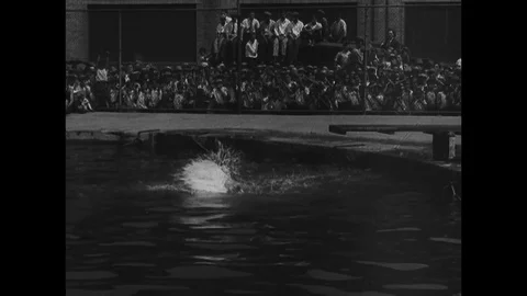 1929-Aileen Riggin / Diving / USA / 1929 Stock Footage
