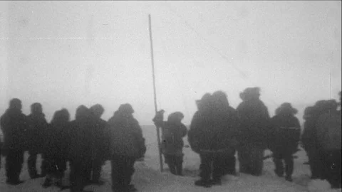 1929-Byrd Antarctic Expedition / Arctic Explorer / Antarctic / 1929 Stock Footage