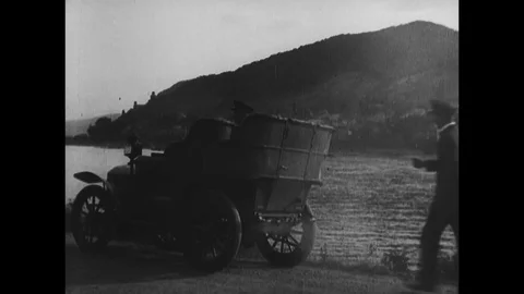1929-Car Ride / Excursion / Germany / 1929 Stock Footage 77977614