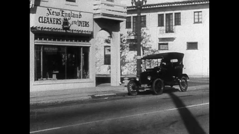 1929-Lincoln / Car / USA / 1920-1929 Stock Footage