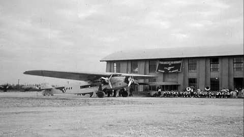 1929-US Mail / Amelia Earhart / Aeroplane / Jan 9, 1929 Stock Footage