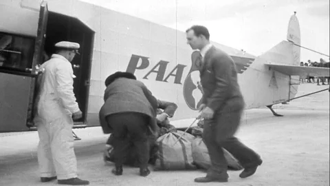 1929-US Mail / Amelia Earhart / Aeroplane / Jan 9, 1929 Stock Footage