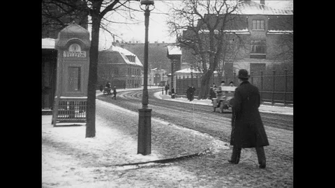 1929-Vintage Car / Stockholm / 1910 - 1929 Stock Footage