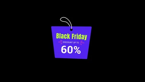 193 Animation Text Label Black Friday Sale 60 库存影片 301559543