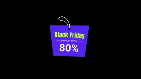 193 Animation Text Label Black Friday Sale 80 库存影片 301559568