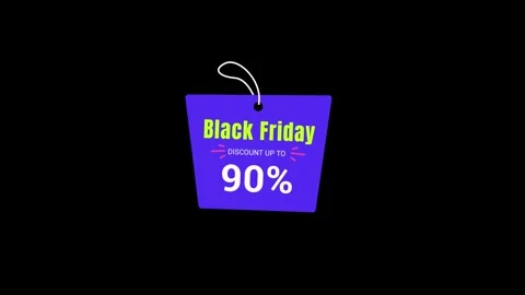 193 Animation Text Label Black Friday Sale 90 Stockbeeldmateriaal 301559576