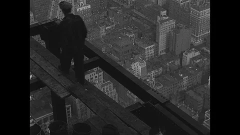 1930-Construction / Empire State Building / USA / 1930 Video stock 77846293