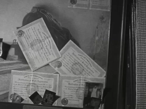 1930s: Birth certificates Stock Footage 231922109