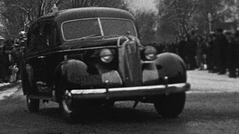 1930s Cars Hearse Procession Funeral Dea... | Stock Video | Pond5