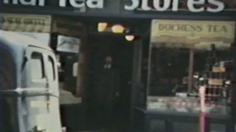 1930's - Colonial Tea Store -  Queen Street - Niagara falls Stock Footage 6529960
