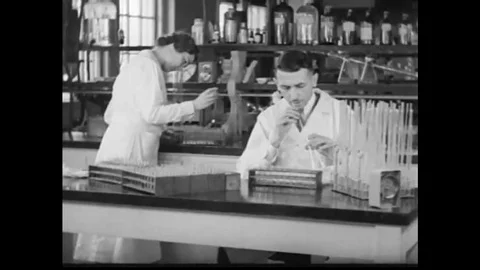 1930s - Scientists and doctors study Venereal Diseases and treat Syphilis, in Stock Footage 132201582