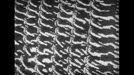 1930S: Soldiers Cast Shadows On Ground As They March In Parade Stock Footage