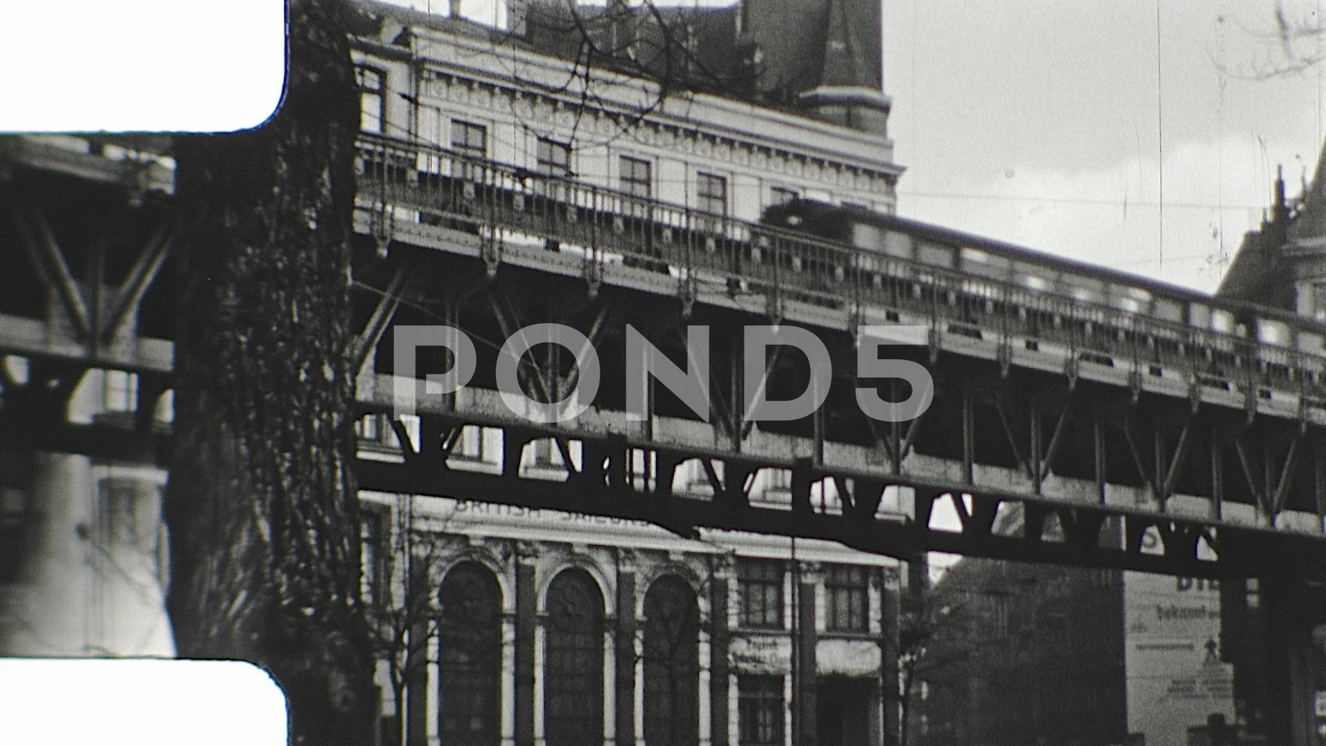 1930s Street Scene Elevated Train Hambur Stock Video Pond5