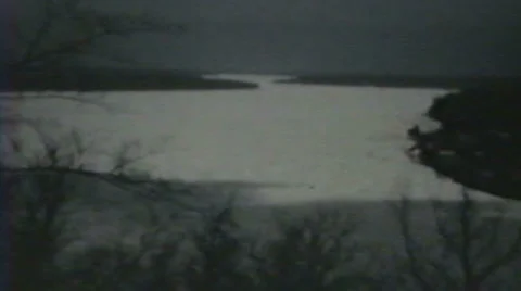 1930's - Winter in Niagara Falls Stock Footage 6527175