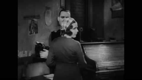 1931 - In this American pre-code comedy drama film, a woman pleads with a man Stock Footage 241671962