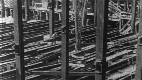 1931-Empire State Building / Working / New York City / 1930-1931 Stock Footage