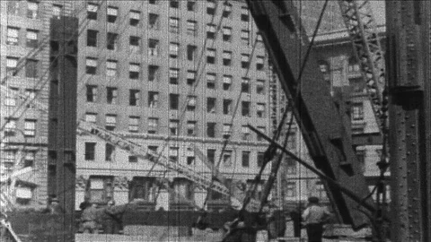 1931-Empire State Building / Working / New York City / 1930-1931 Stock Footage