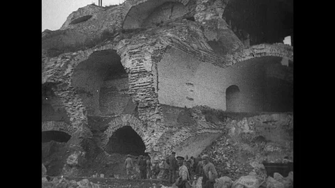 1931-Hoher Kavalier / Fortress / Blasting / Germany / 1931 Stock Footage