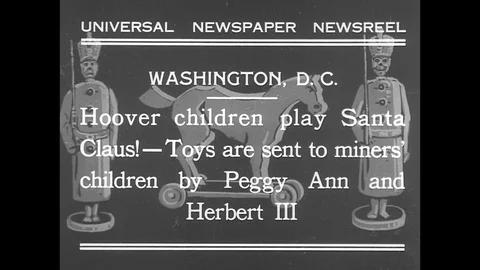 1931-Lou Hoover / Grandchild / Donating / USA / 1931 Stock Footage
