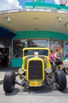 1932 deuce coupe at universal studios florida Stock Photos